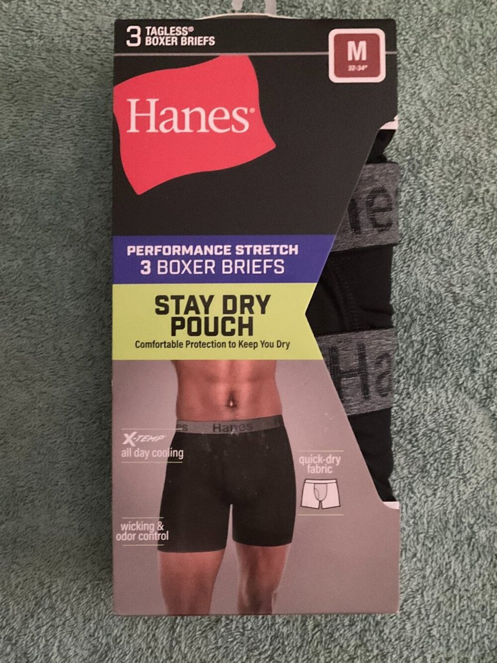 Men's Hanes Performance Stretch Boxer Briefs